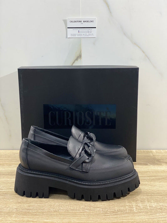 Curiosote’ Mocassino Donna In Pelle Nera 1891 Fondo Command 40