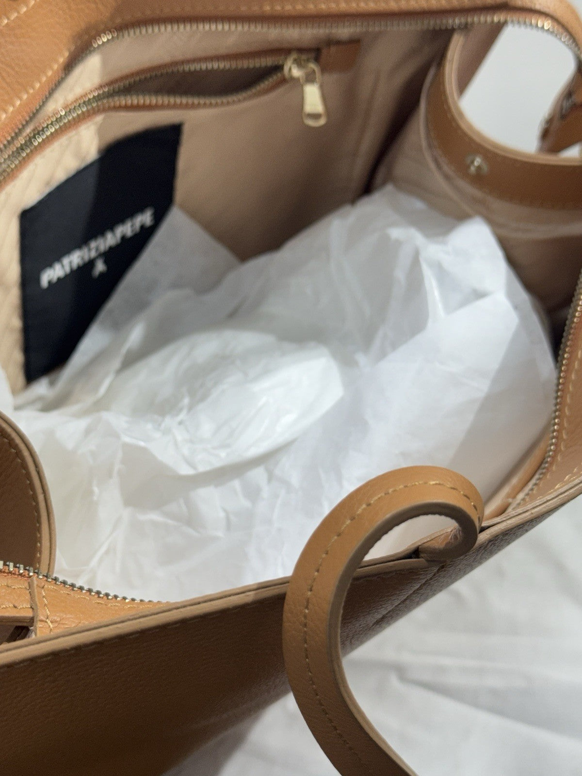 Patrizia Pepe Borsa 100% Pelle Cuoio Shopping Casual Donna