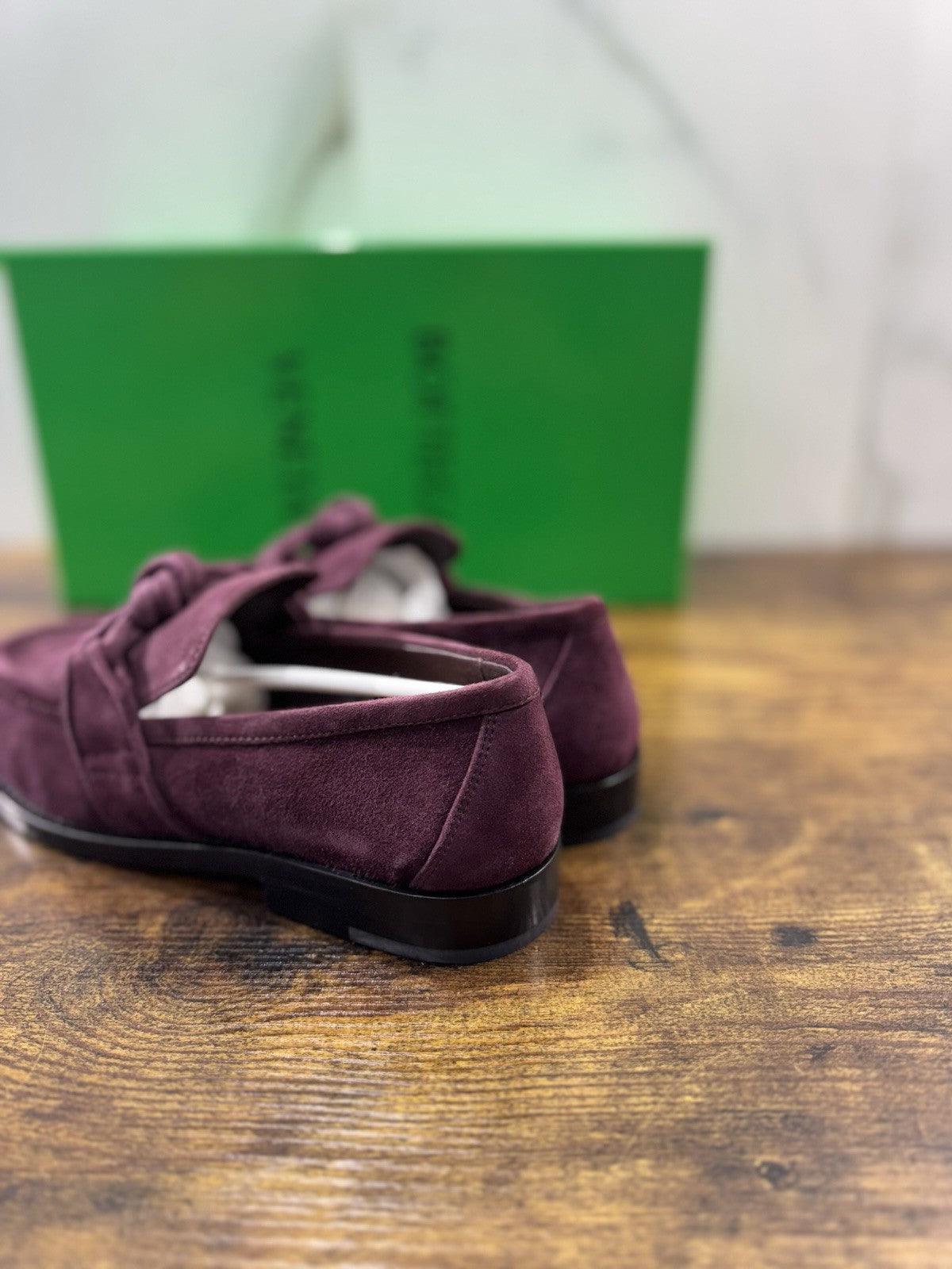 Bottega Veneta Mocassino Astaire Suede Dark Barolo Luxury Donna 38 