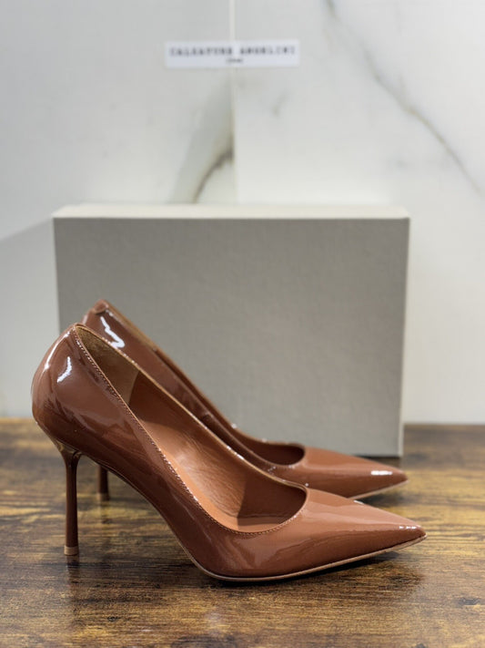Sergio Levantesi Decollete’ donna Musa Pelle Avana   made in italy luxury 38.5
