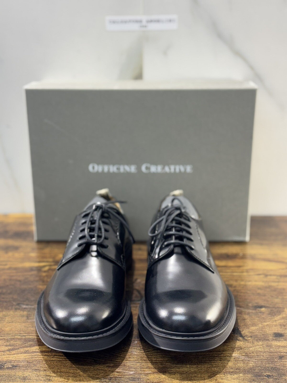 Officine Creative Derby   Uomo Uniform   Pelle Nera    Luxury Men Shoe  43.5