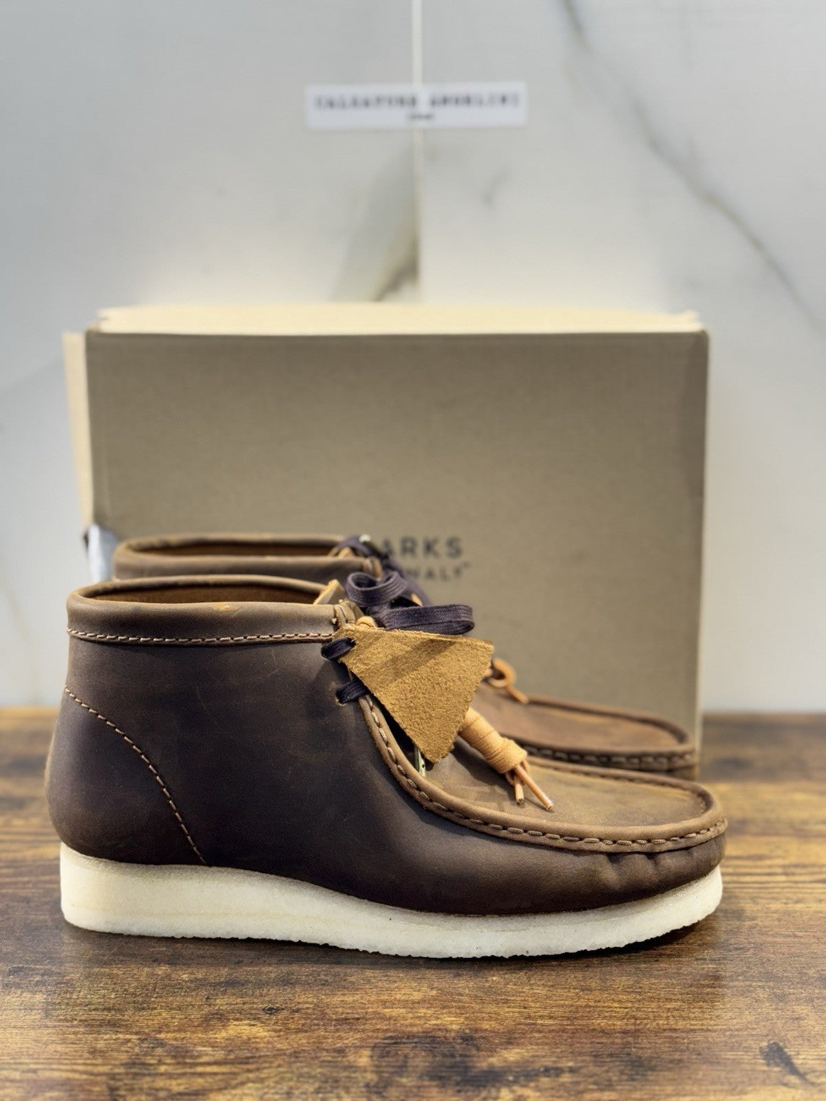 Clarks Wallabee Boot   Scarpa Uomo Pelle  Brown  Icon Clarks Men Shoes 41.5