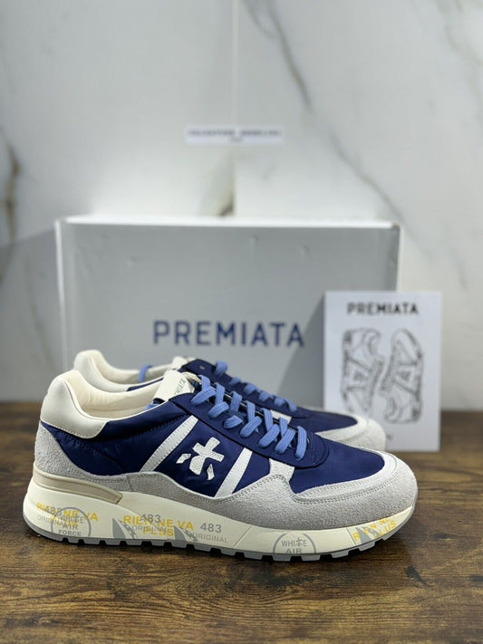 Premiata Landeck     Sneaker Uomo Pelle Blu   Casual Sneaker Premiata Uomo 44