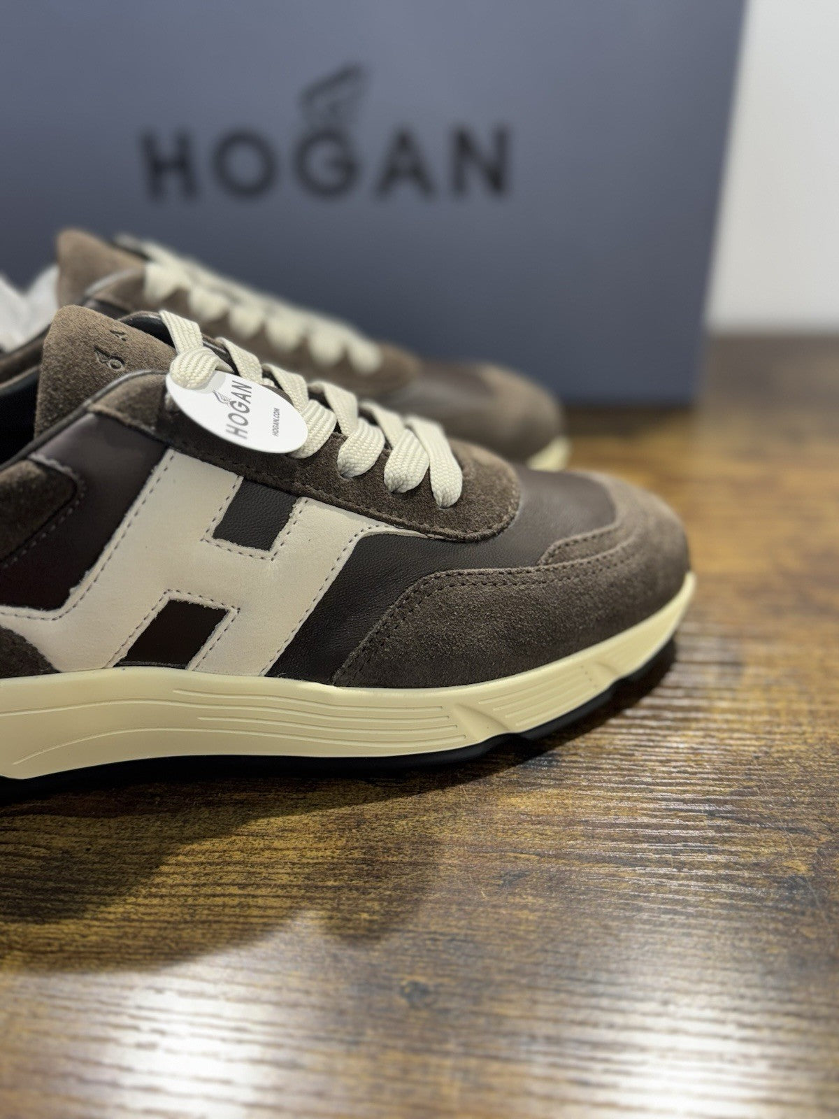 Hogan Hyperlight Sneaker Suede Brown    Memory Foam Causal Hogan Uomo 42.5