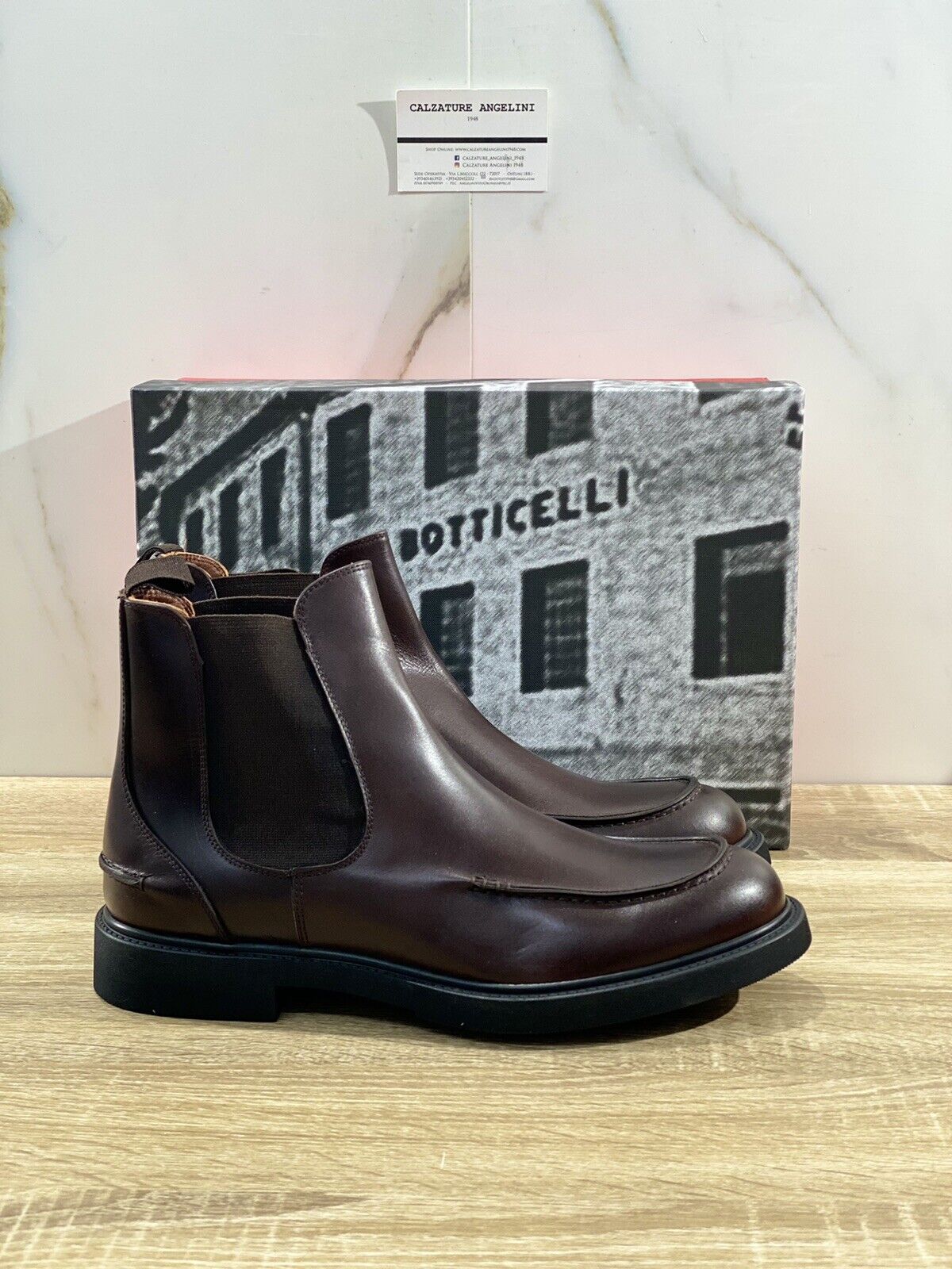 Botticelli Scarpa uomo beatle in pelle marrone luxury men boot botticelli 44