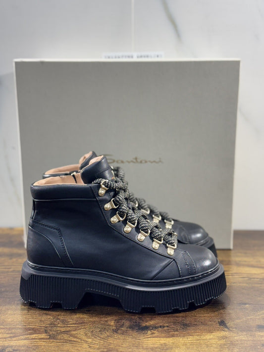 Santoni Mountain  Boot Donna Pelle Light   Casual Luxury Boot Woman Santoni 40.5