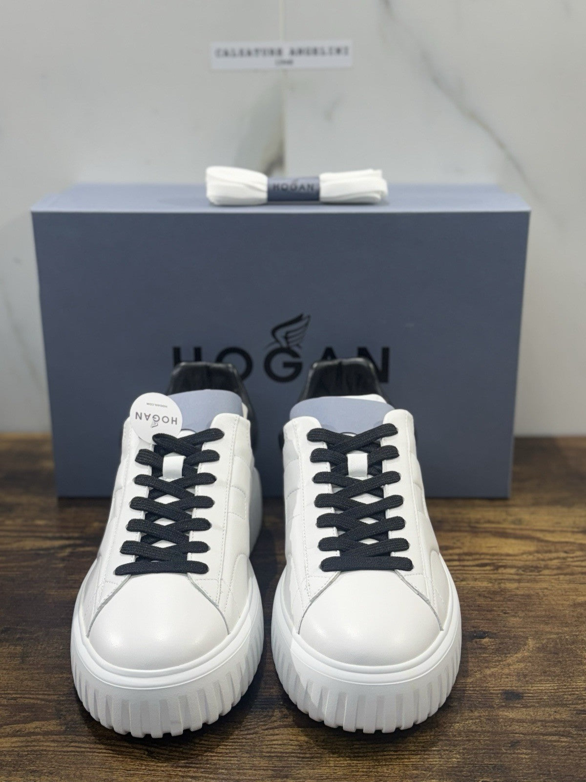 Hogan H-stripes  H Spezzata Pelle Bianca Memory Foam Scarpa Hogan Uomo 42