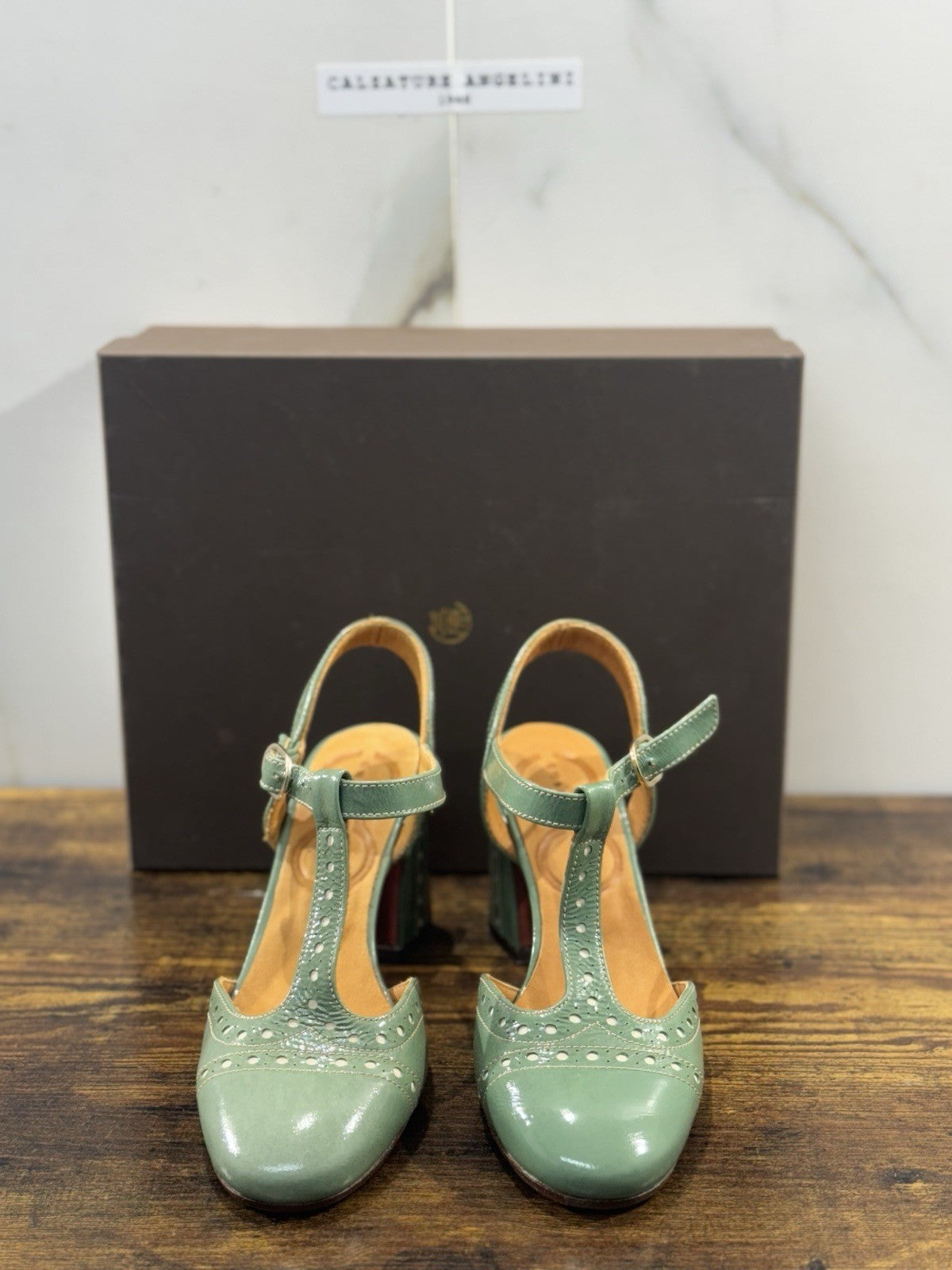 Chie Mihara Sandalo Donna Mira Pelle Verde Tacco 40