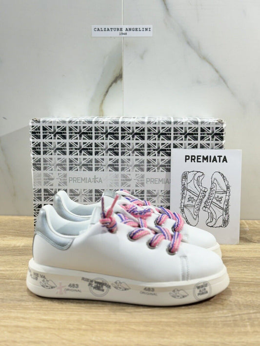 Premiata Belle Sneaker Donna  Pelle  Bianca Casual Premiata Woman  Shoes 40