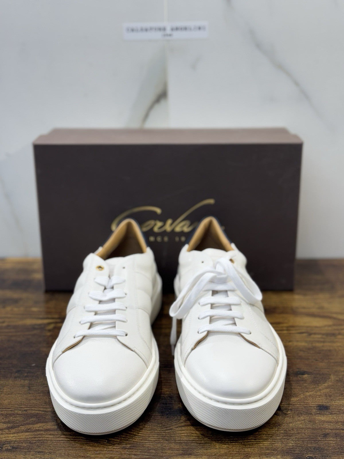 Corvari Scarpa Uomo Sneaker Extra Light Pelle Bianca Casual Uomo Corvari 42