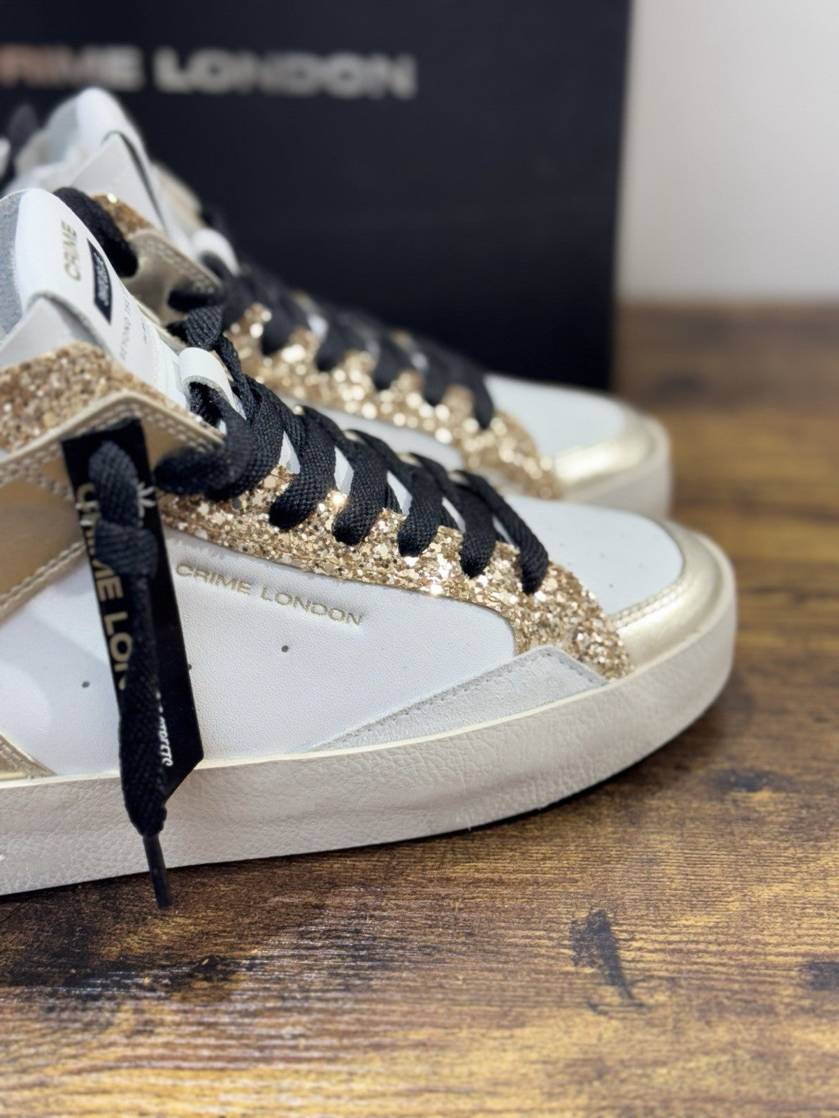 Crime London Sneaker Sk8 Deluxe Mid  Pelle Bianca Donna 36