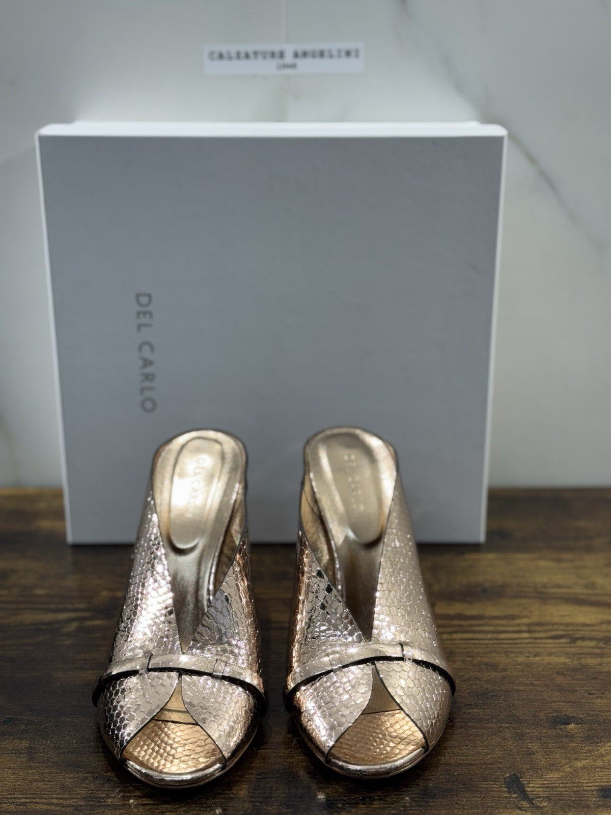 Del Carlo Sandalo    Pelle Nude   Luxury Made In Italy Sandal  Donna 41