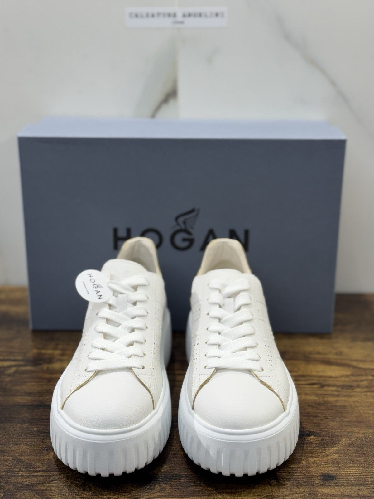 Hogan H Stripes Sneaker Pelle White Forata   Memory Foam Scarpa Hogan Donna 36