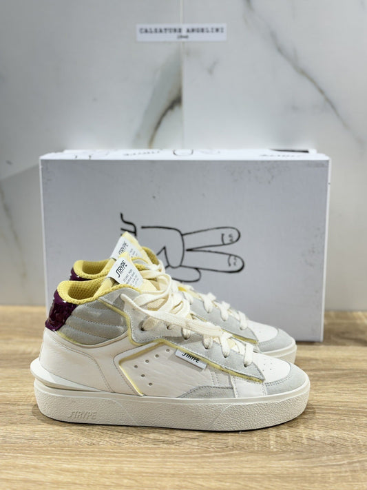 Strype Sneaker Donna  In Pelle Bianca  Hi Top Casual Men Shoes 38