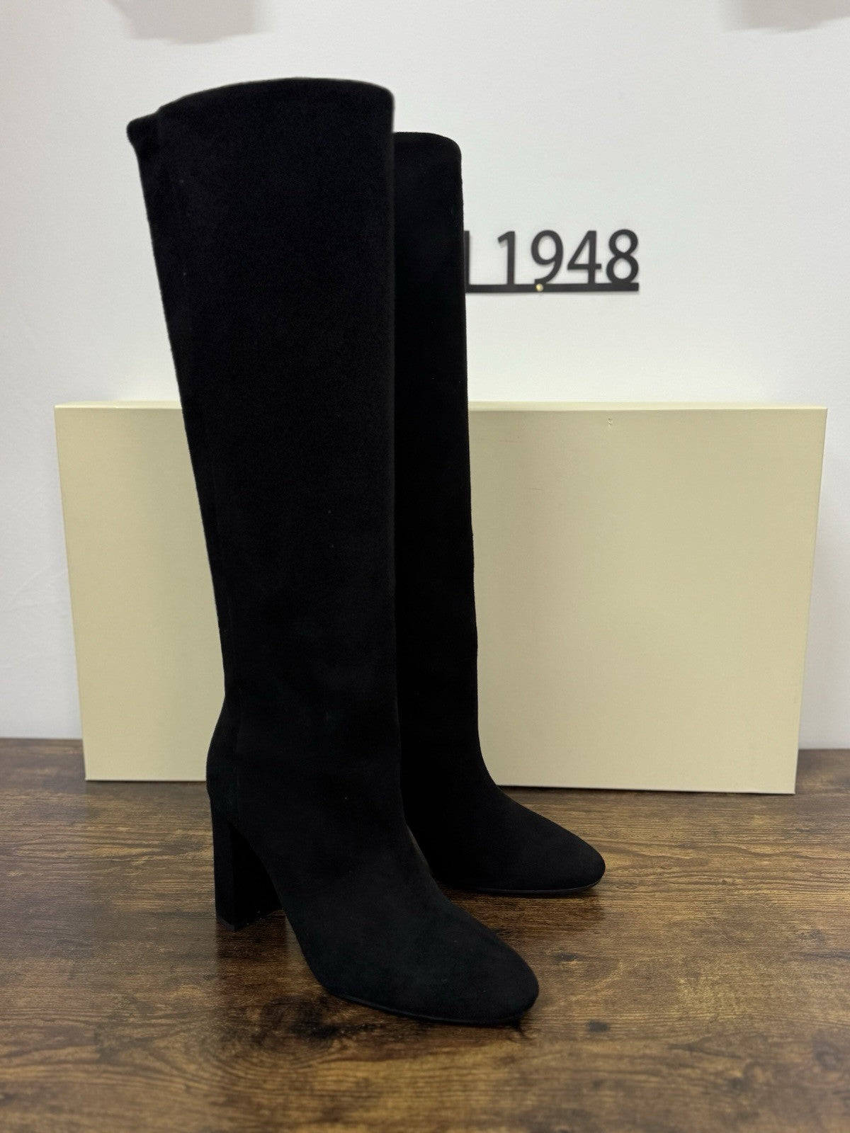 Roberto Serpentini  Stivale Suede Nero Con Tacco Casual Donna 37
