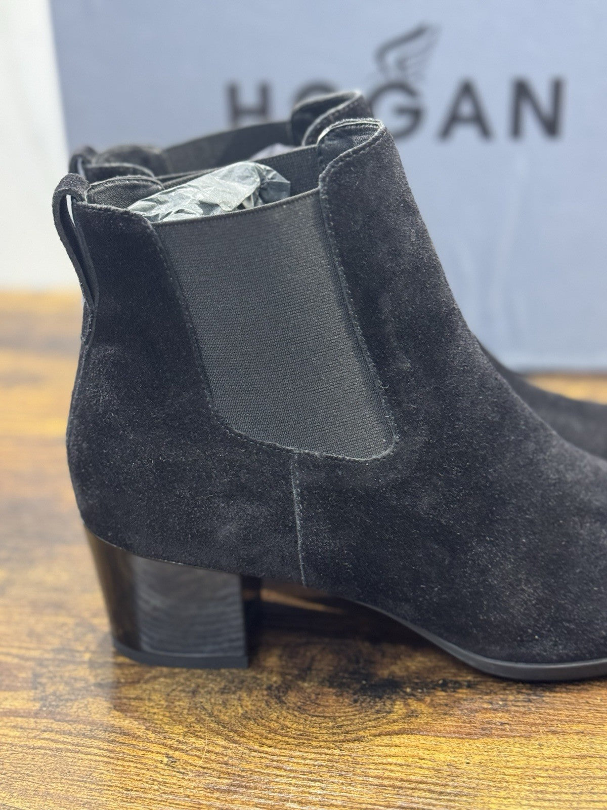 Hogan   Stivaletto  Suede Nero  Con Tacco Casual Hogan Donna 38