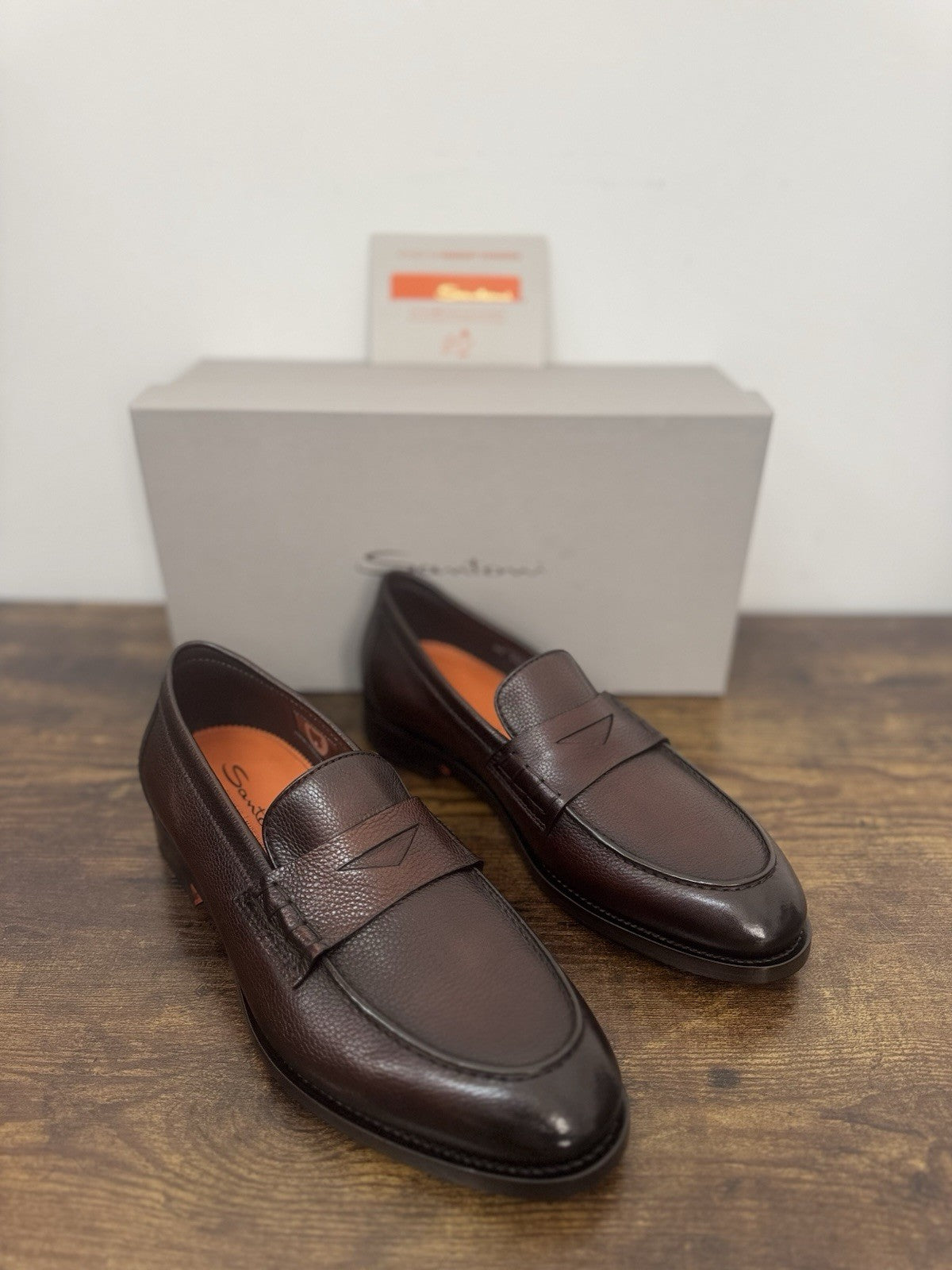 Santoni Mocassino Goodyear  Pelle  Marrone  Luxury Scarpa Santoni Uomo 42.5