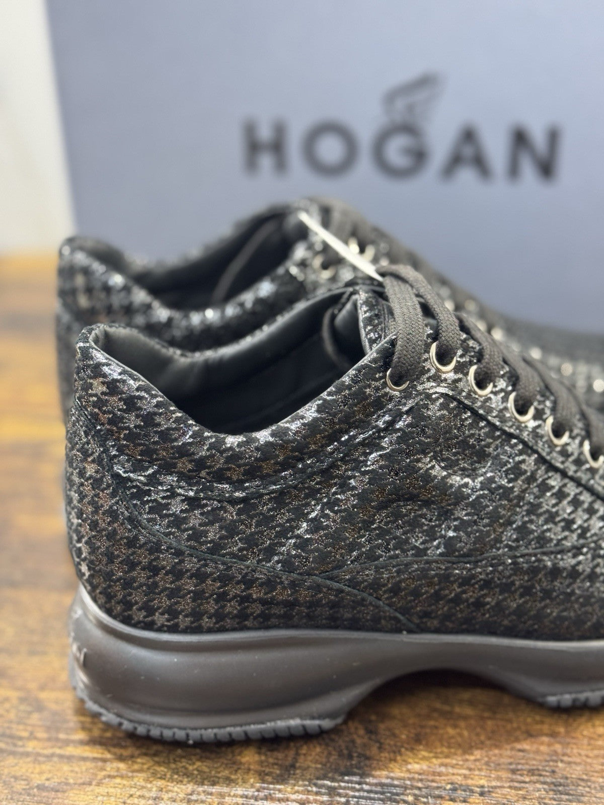 Hogan Interactive Pelle Argento Nero  Casual Hogan Donna 38