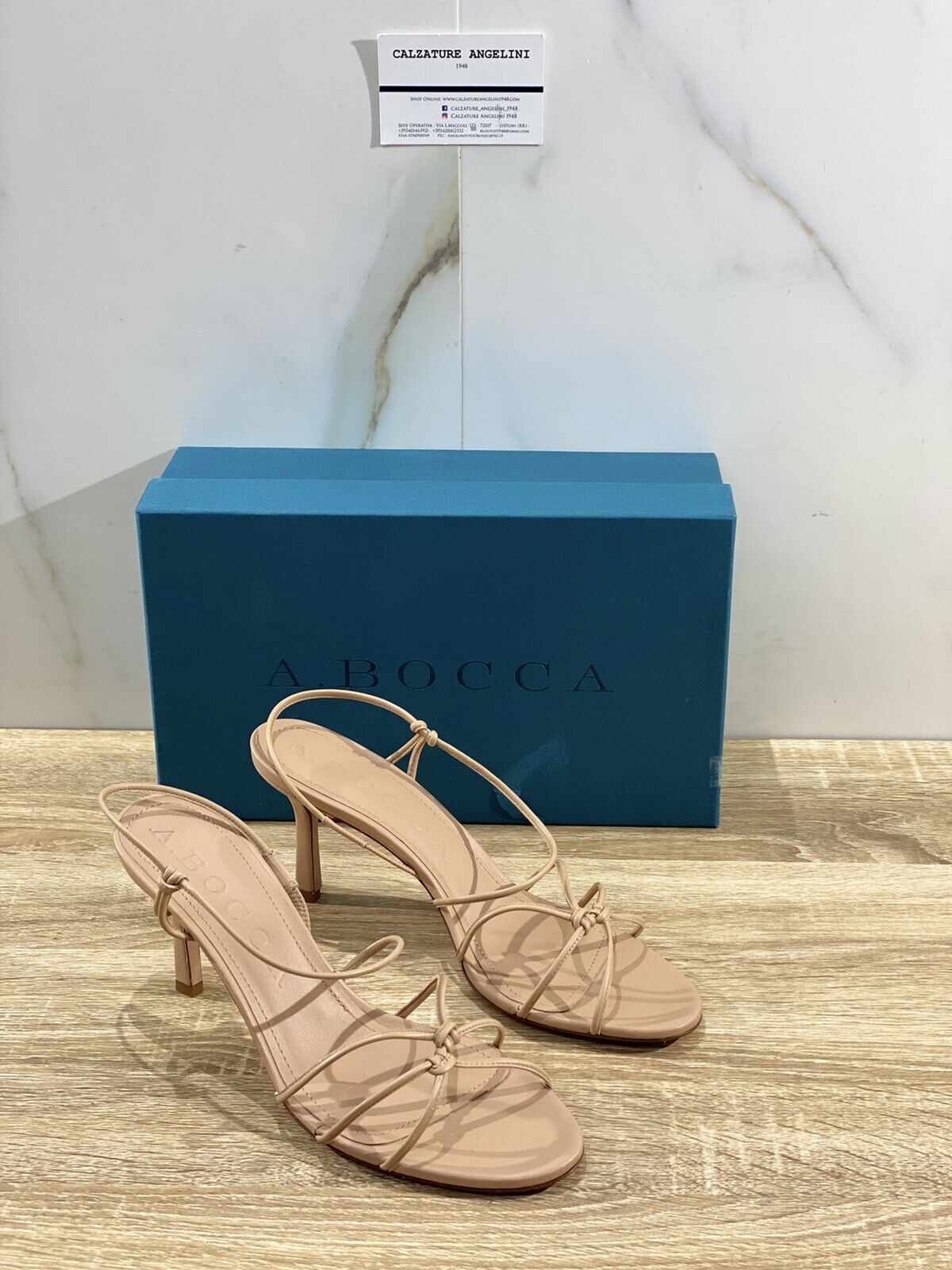 A.bocca Sandalo Donna AB2307 In Pelle Beige   Luxury Sandal Woman 41