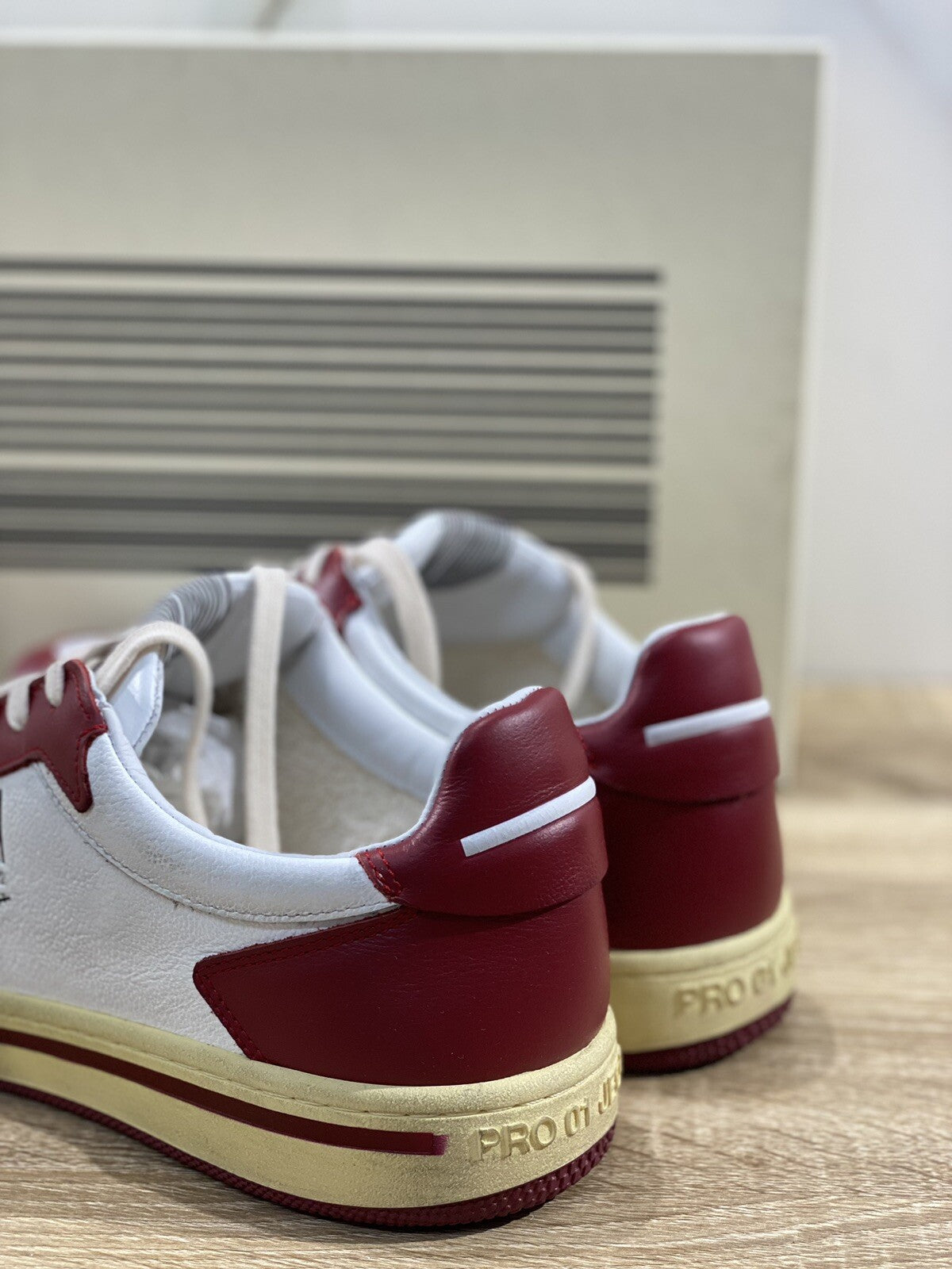 Project 001 Sneaker Uomo Pelle Bianca Red Casual Shoes Men Sneaker 44