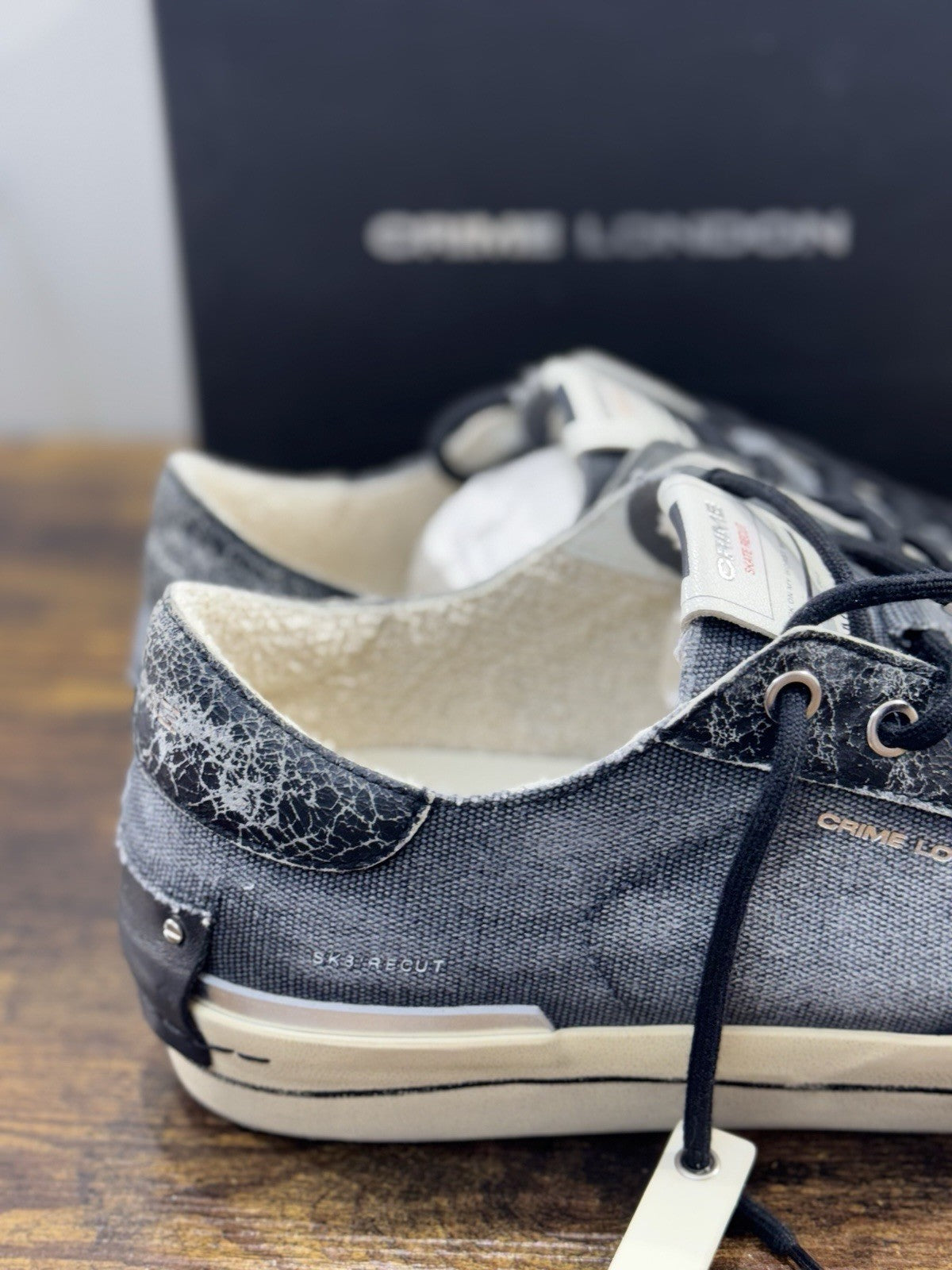 Crime London Sneaker Recut Low Canvas Nero Causal Uomo 44