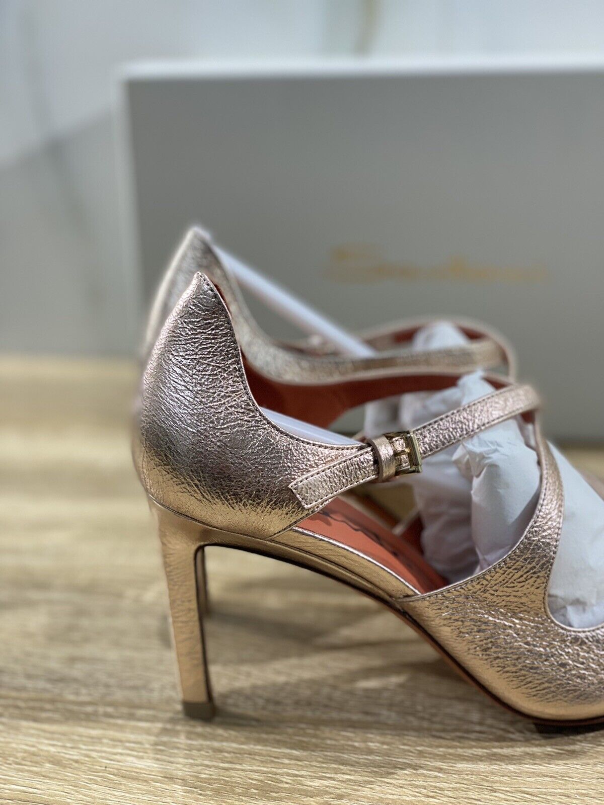 Santoni Sandalo Donna In Pelle Rose Gold Luxury Woman Shoes Santoni 37