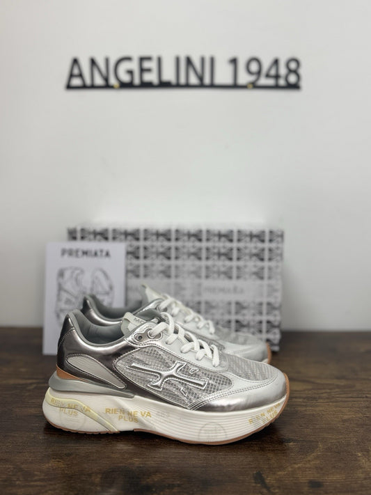 Premiata Moerun  Sneaker Pelle Argento    Casual Premiata Scarpa Donna 39