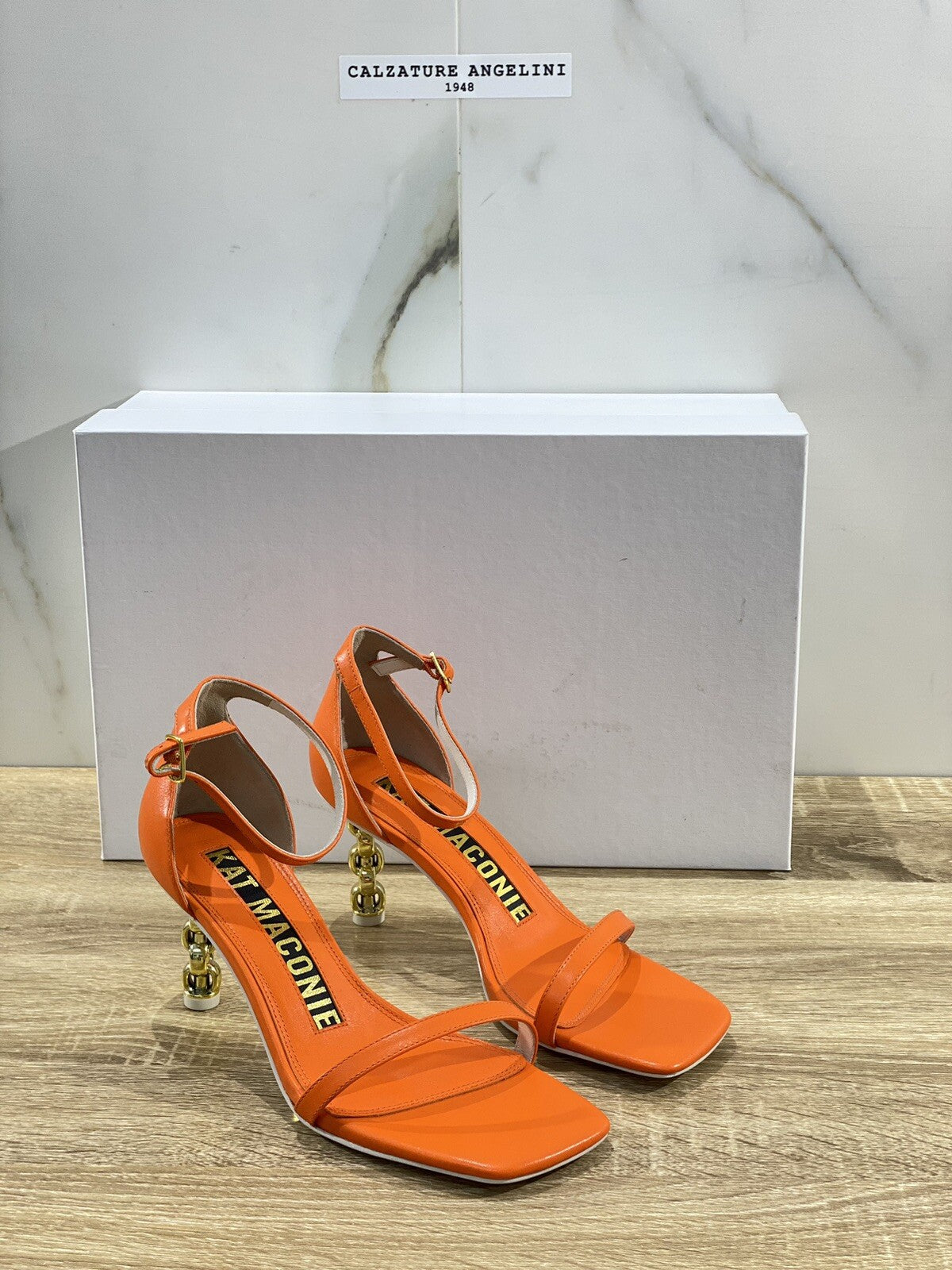 Kat Maconie Sandalo Donna Adela In Pelle Arancio Kat Maconie Scarpa Donna 37