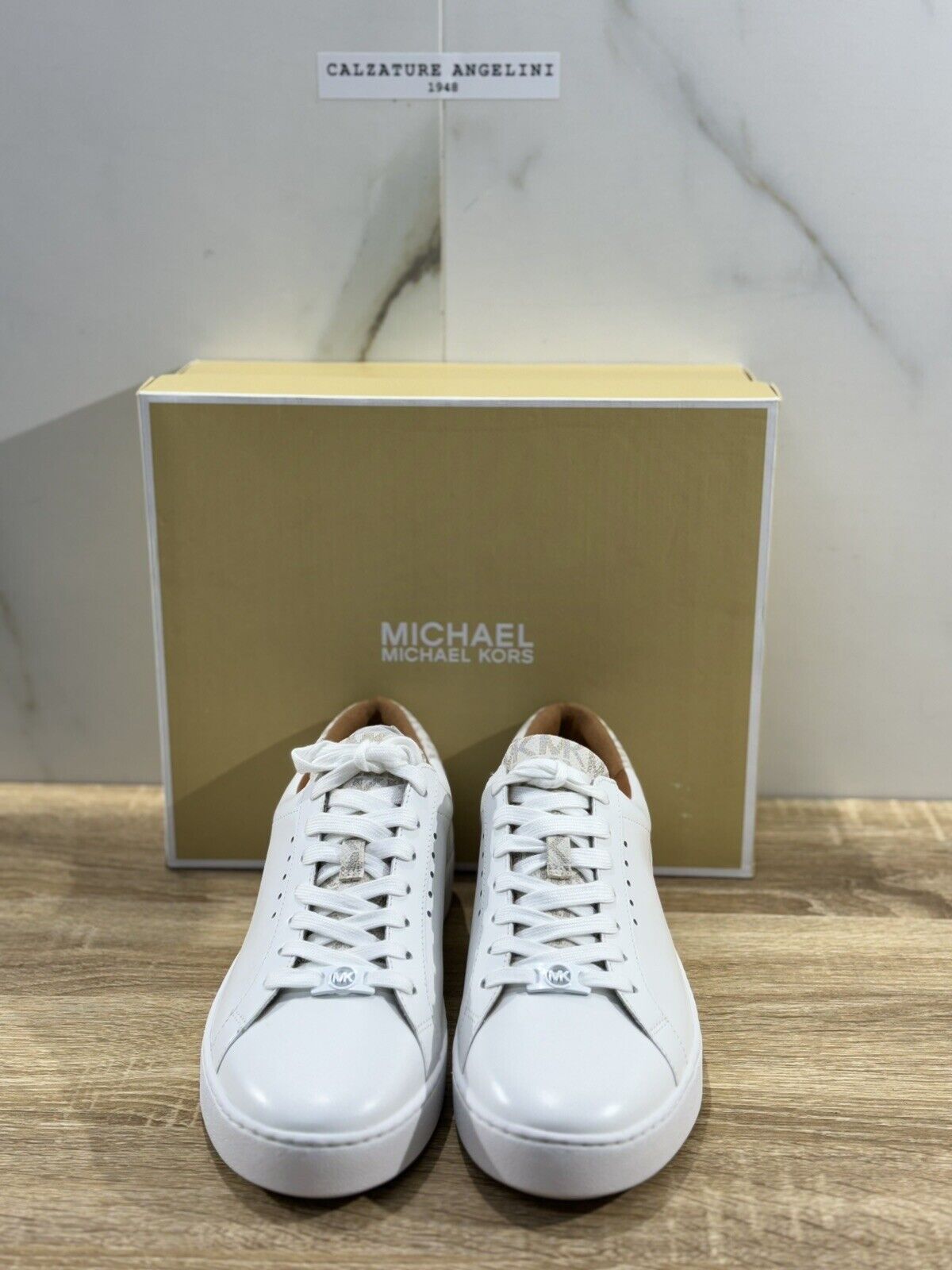 Michael Kors sneaker donna Irving   Lace Up Pelle Bianca 39.5