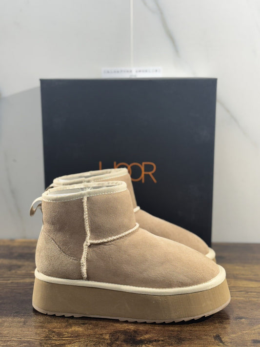 Hoor Stivaletto Donna Vega Suede Taupe  Zeppa Extra Light 36