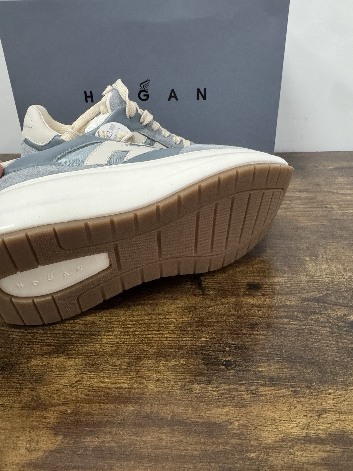 Hogan H696 Sneaker Casual Suede Celeste   Donna 38.5