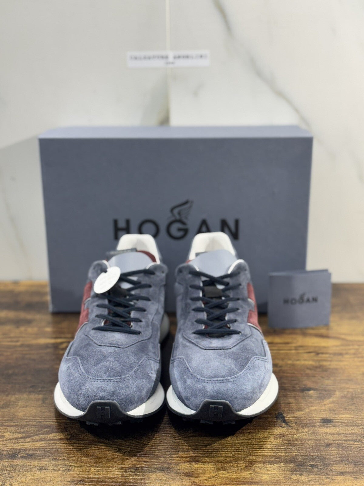 Hogan H601 uomo sneaker Pelle Blu  memory foam Luxury Hogan Men Shoes 39.5