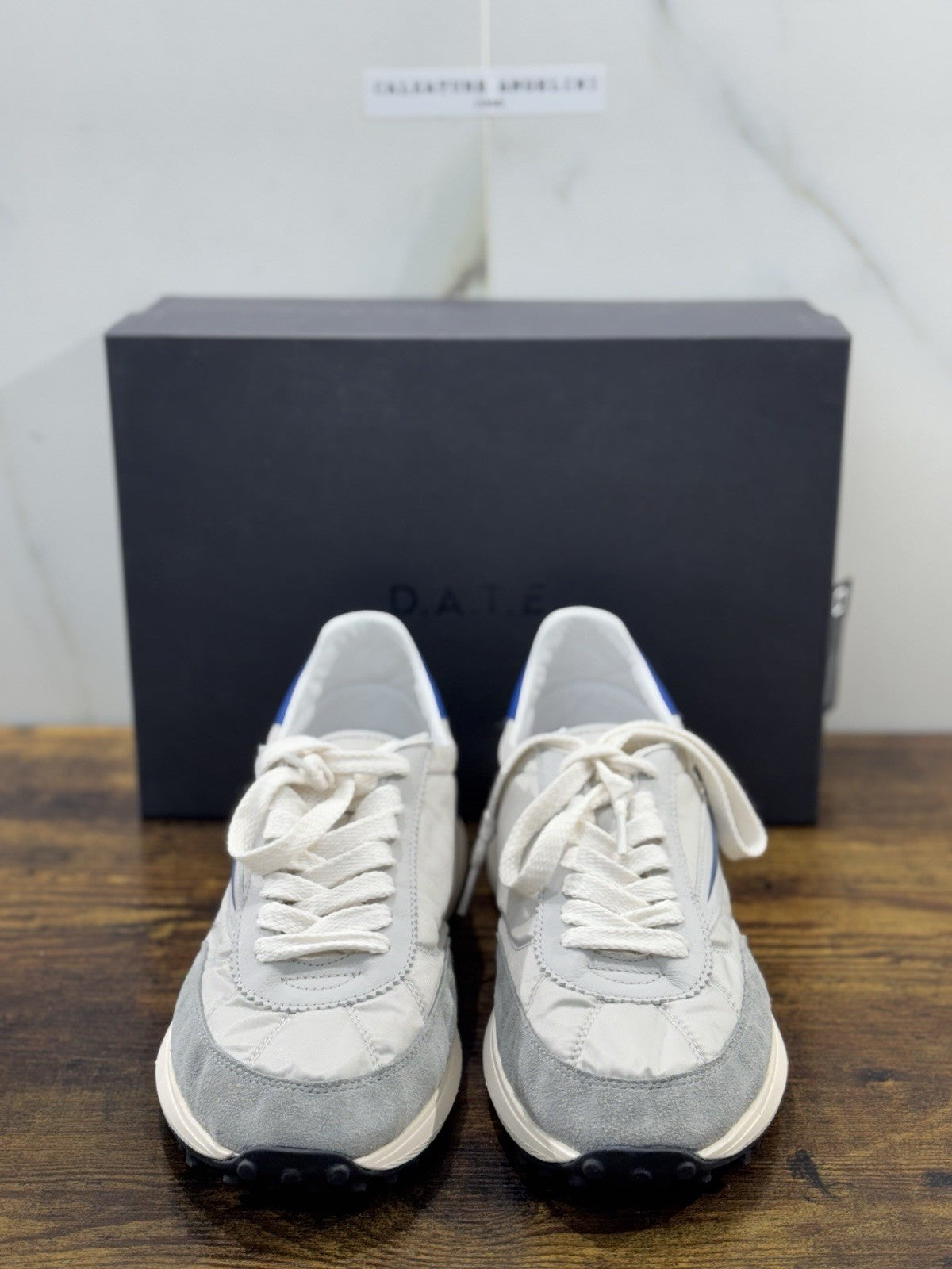 D.A.T.E Athleta Nylon    sneaker Pelle Light Grey Blu   Casual Shoes Uomo 43