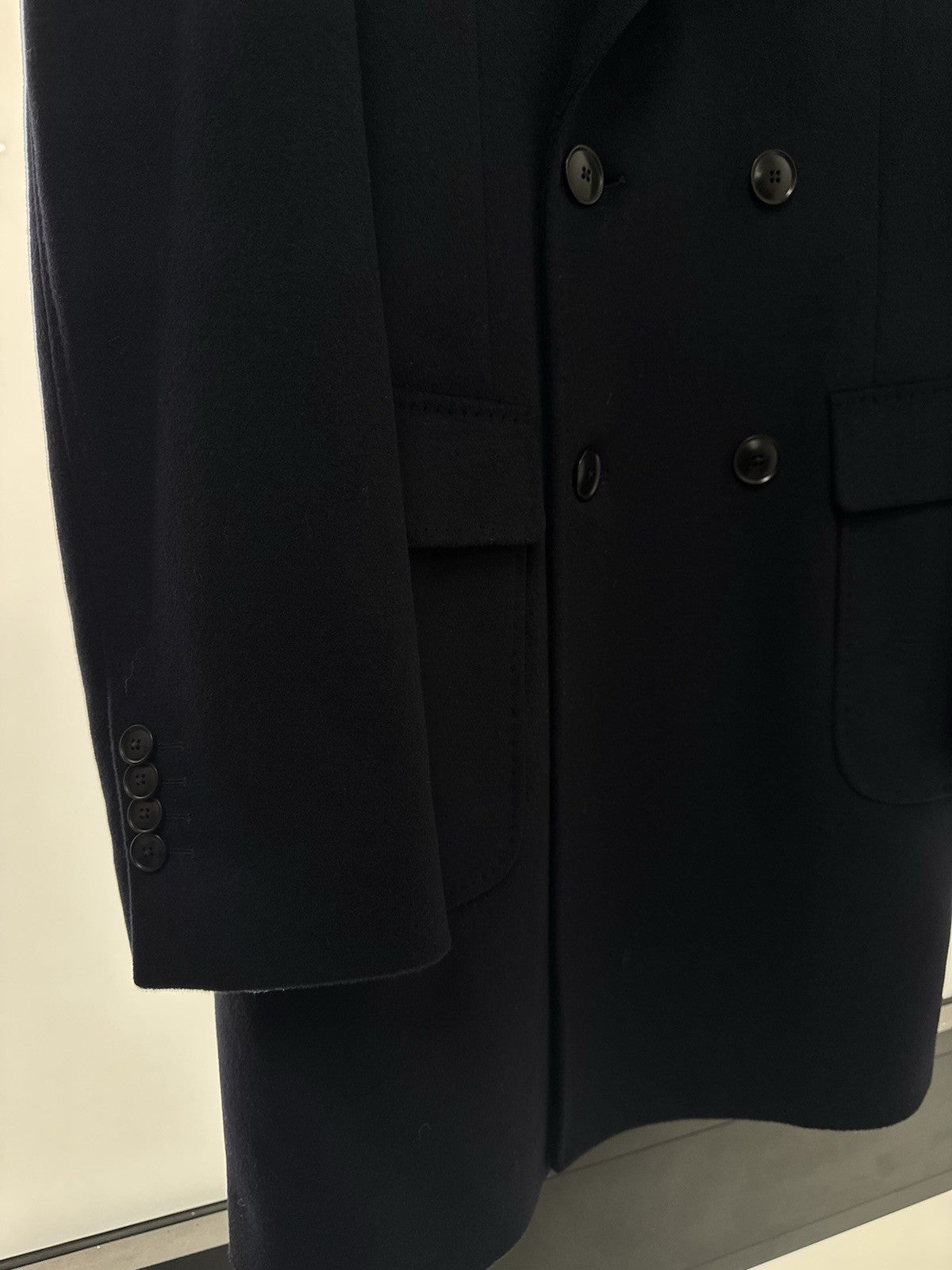 Breras Cappotto Doppiopetto Martingala in pura lana E Cashmere Blu  Uomo 50