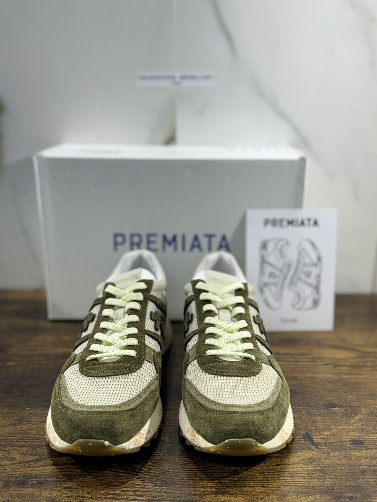 Premiata Landeck     Sneaker Uomo Pelle Verde    Casual Sneaker Premiata Uomo 45