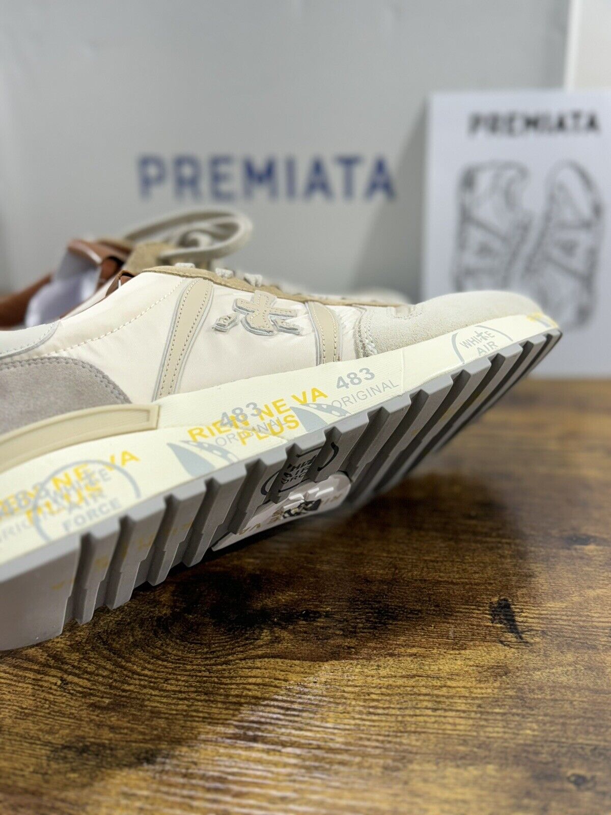 Premiata Lander  Sneaker Uomo Bianco Beige  Casual Premiata 44