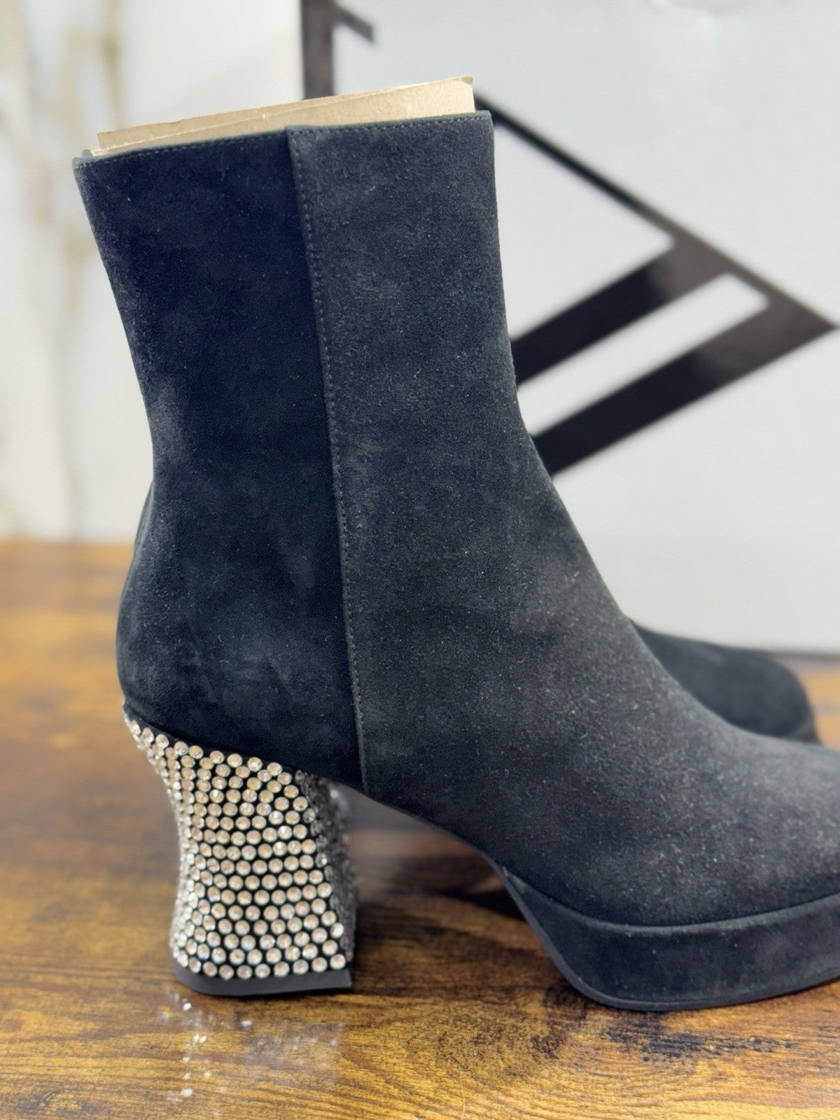 Giampaolo Viozzi Stivaletto Donna Pelle Nero    Con Tacco Made In Italy 37