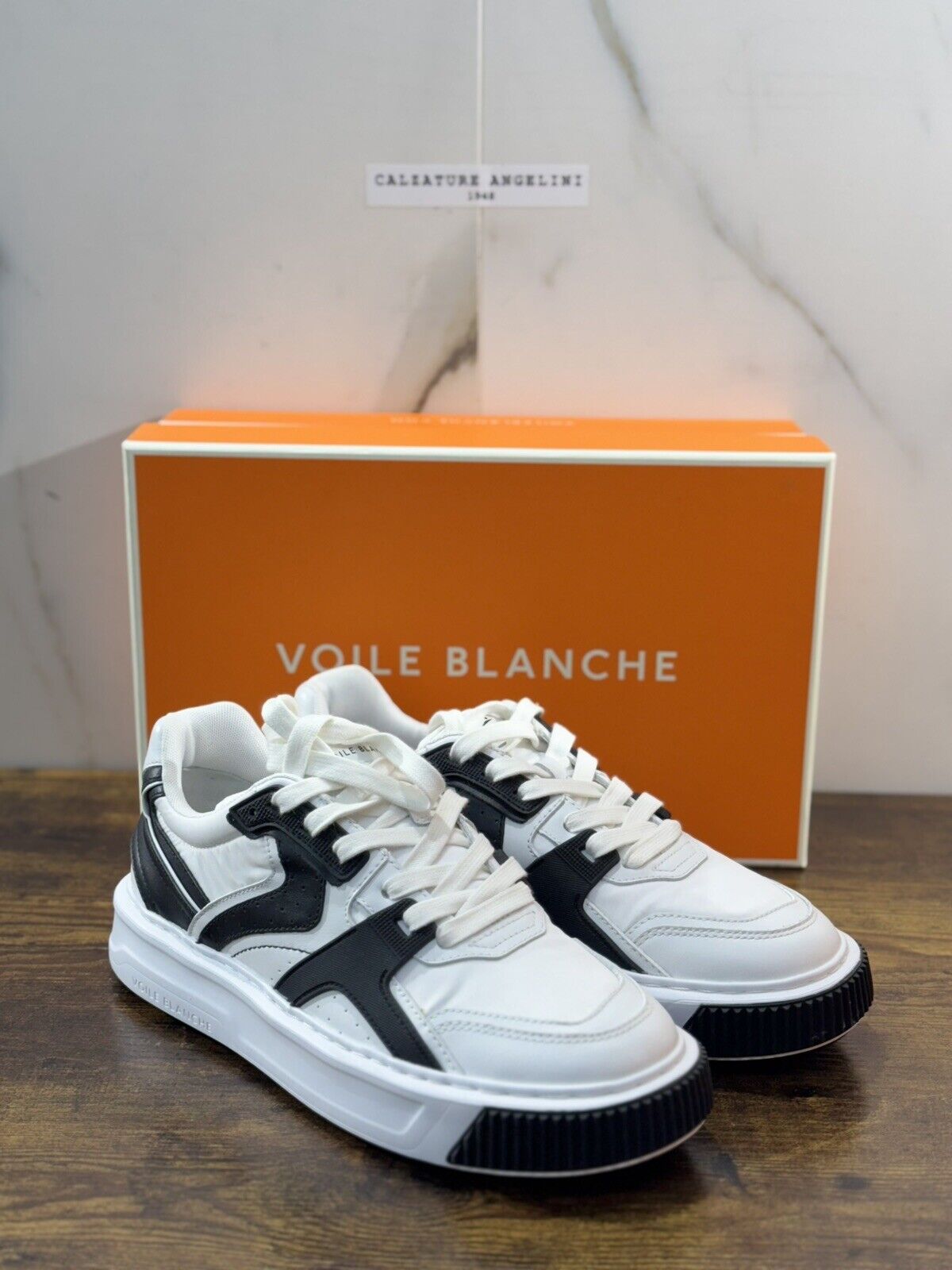 Voile Blanche Sneaker Uomo Forx 2 Pelle Bianca Casual Men Snekaer 42