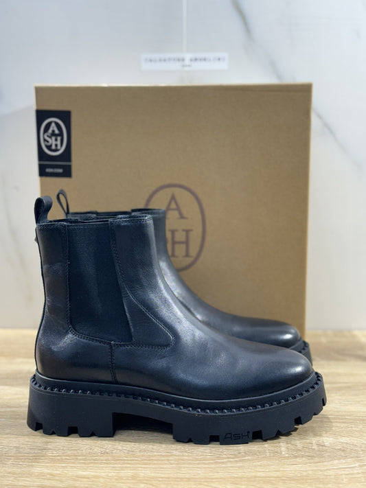 Ash Genesis Stud Combat Boot Donna Pelle Nero Casual Boot Ash 40