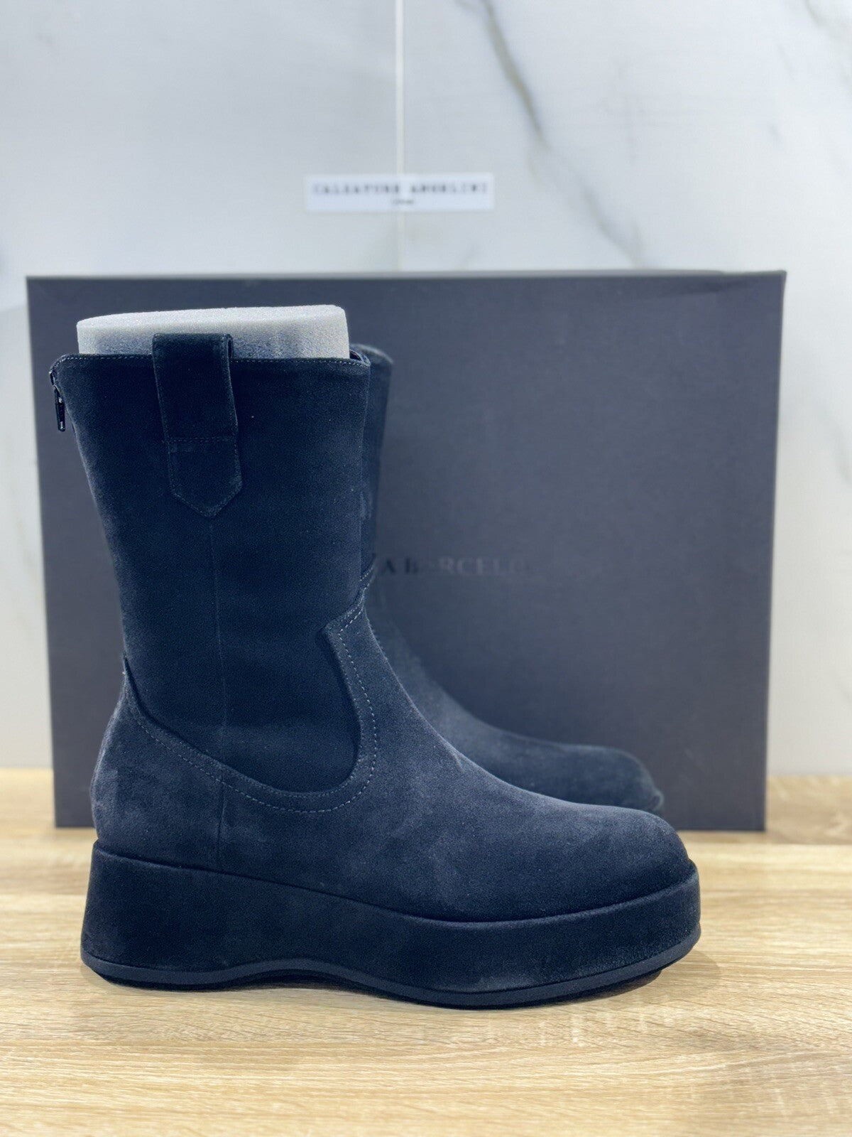 Paloma Barcelo’ Stivaletto Ander    Donna Pelle Suede  Nero Zeppa  41