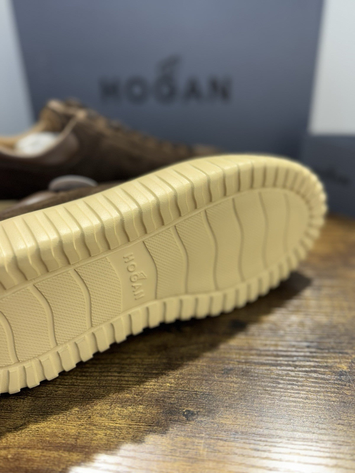 Hogan H Stripes Suede Marrone Memory Foam Casual Hogan Donna 38