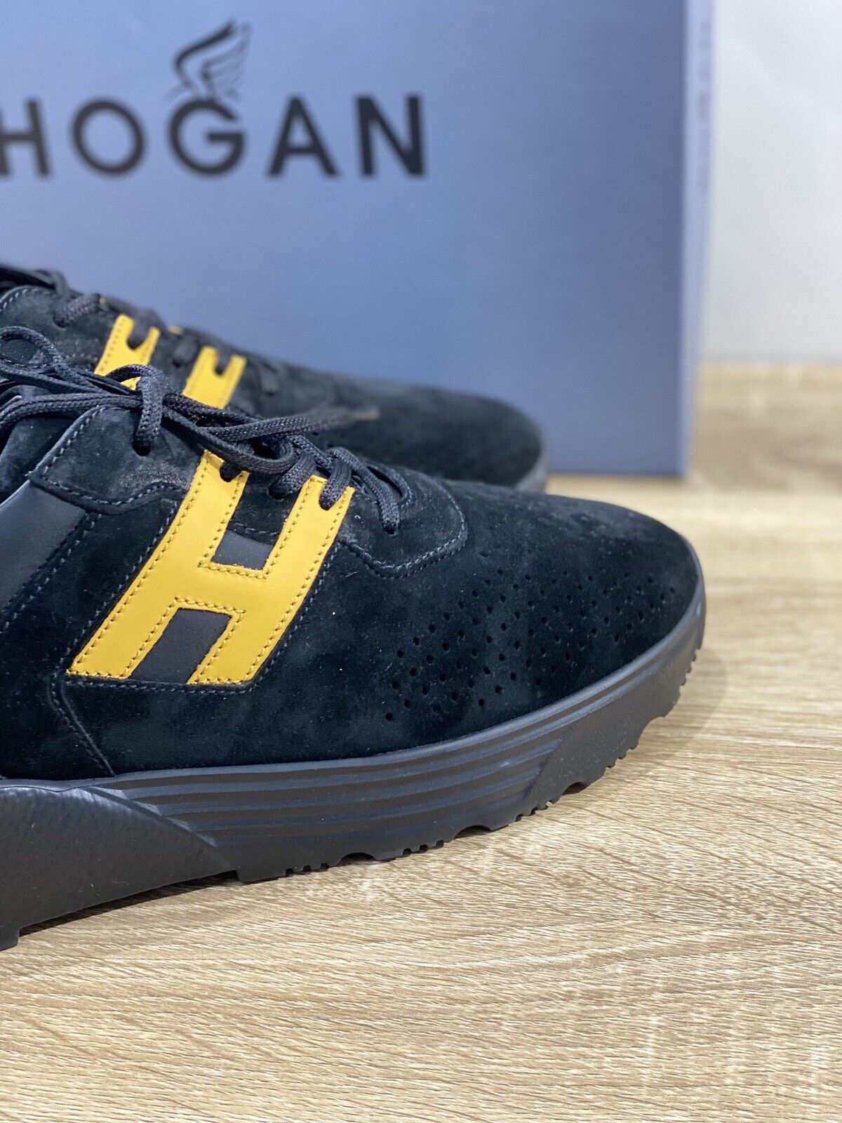 Hogan Active one uomo sneaker pelle Suede Nero Luxury  hogan men sneaker 43.5