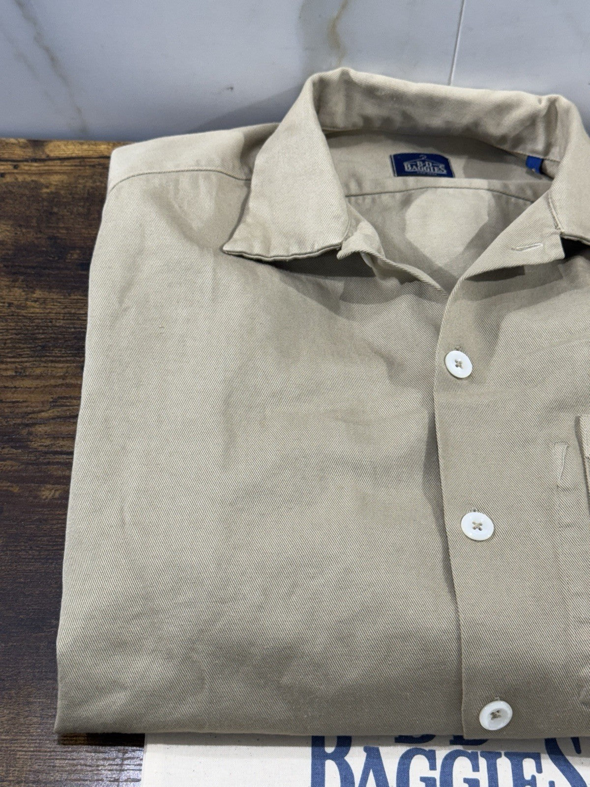 B.D BAGGIES CAMICIA MURRAY   TASCHE  BEIGE AMERICAN ICON UOMO L