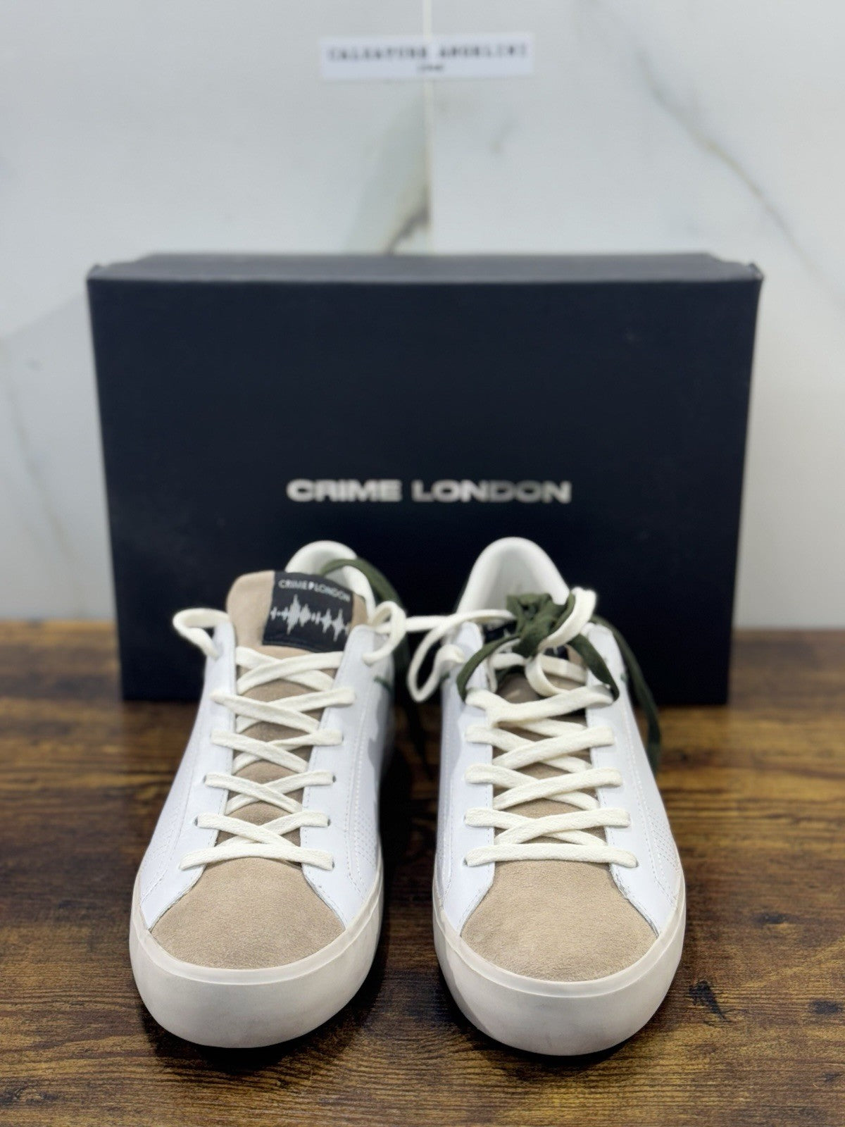 Crime London Sneaker Uomo Low Top Distressed       Pelle  Casual Men Shoes 44