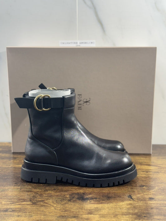 Fabi Chelsea Boot Donna Pelle Nero Luxury Woman Boot Fabi Extra Light 39