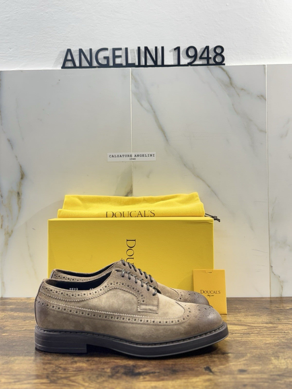 Doucal’s Derby Brogue Uomo Suede Cacao Luxury Men Doucal’s Shoe 41.5