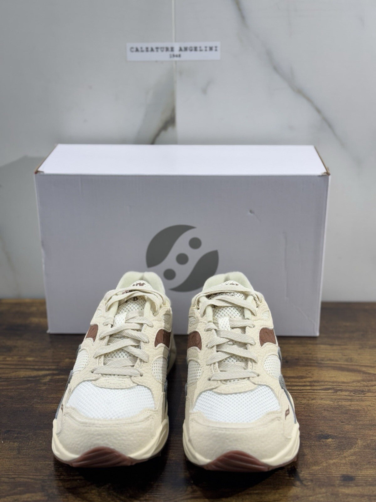 Saucony Grid Shadow 2 Sneaker Uomo Sand Brown  Pelle Casual Saucony 41