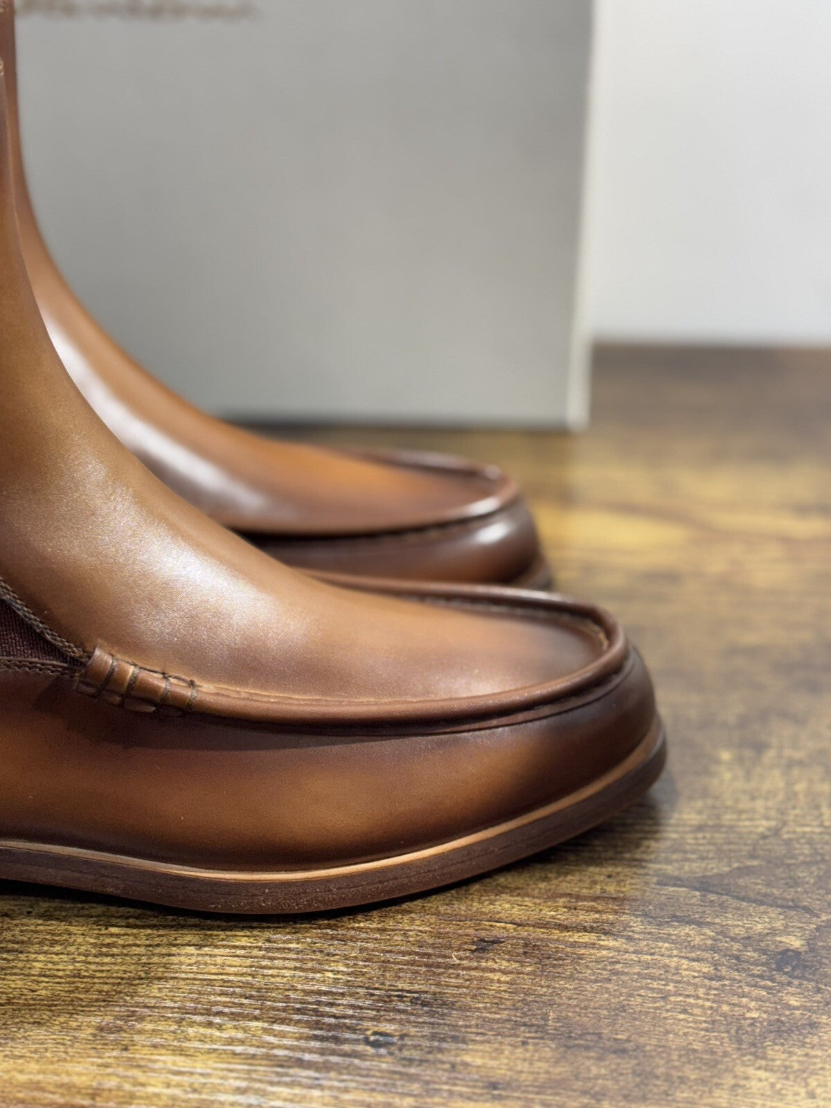 Santoni Chelsea Boot Donna Pelle Marrone Anticata Luxury Woman Boot Santoni 40.5