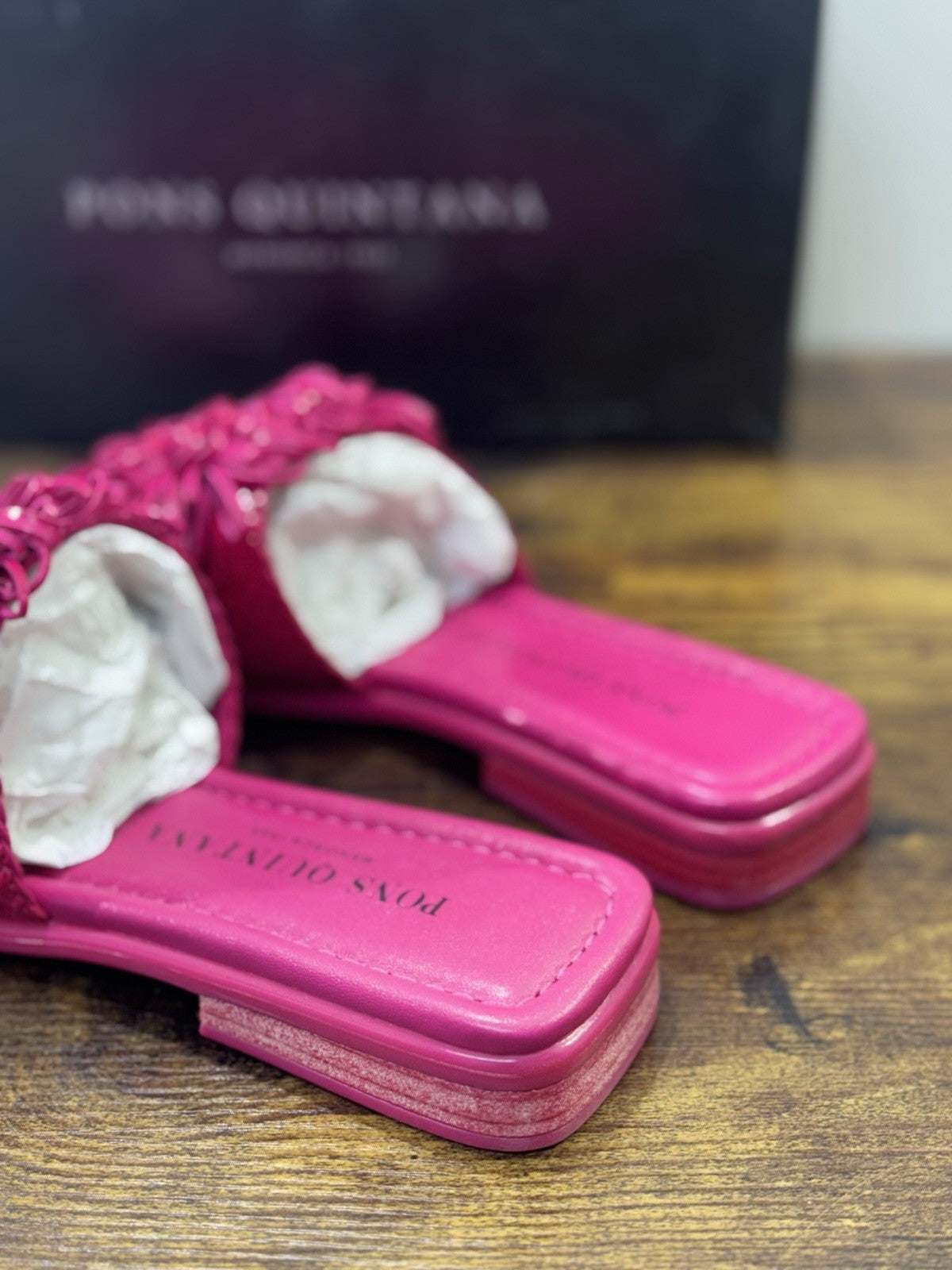 Pons Quintana Sandalo Tina  Donna   Pelle Fuxia     Handmade  37