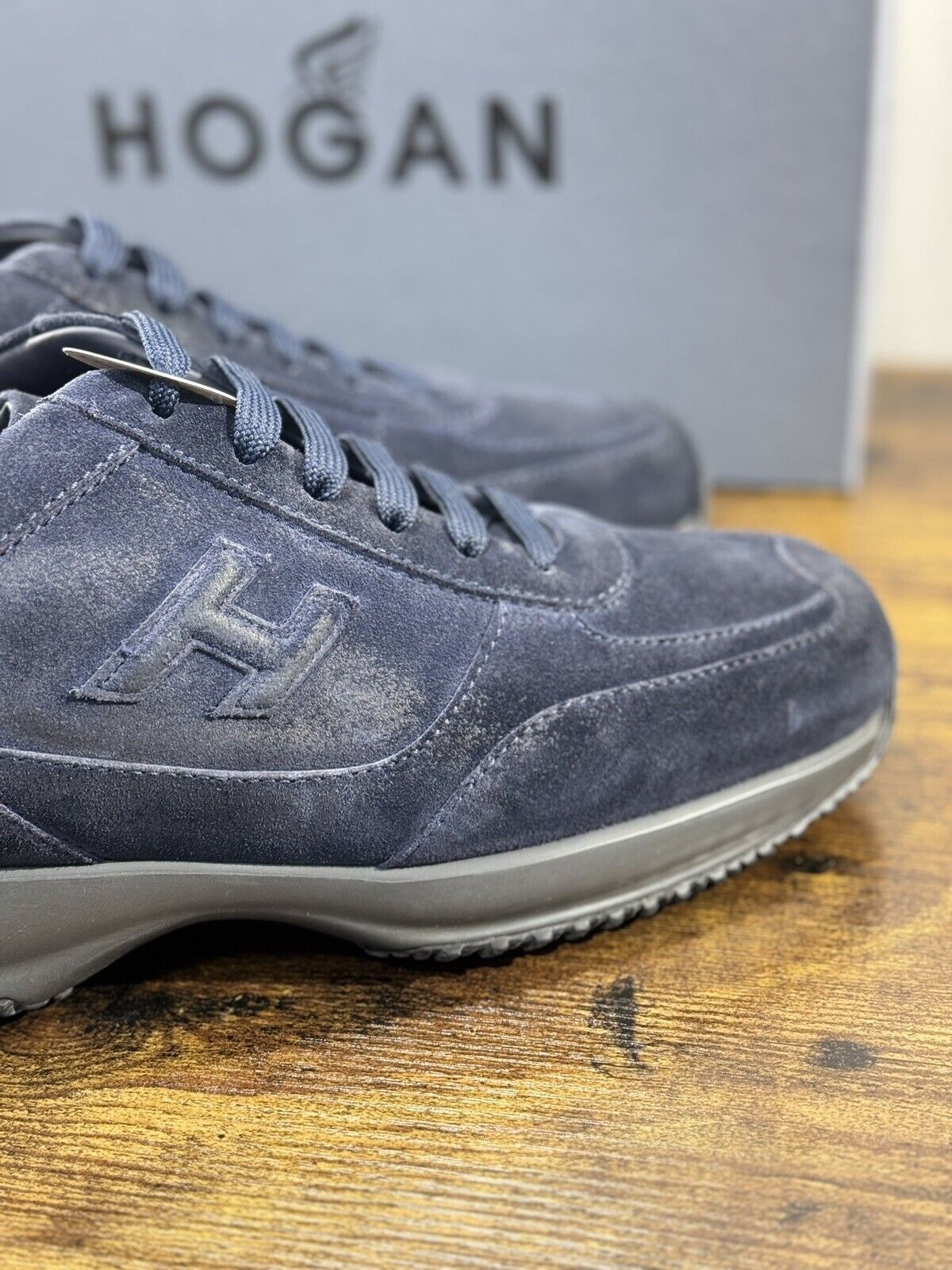 Hogan Interactive uomo suede Blu     luxury casual hogan shoes 42.5